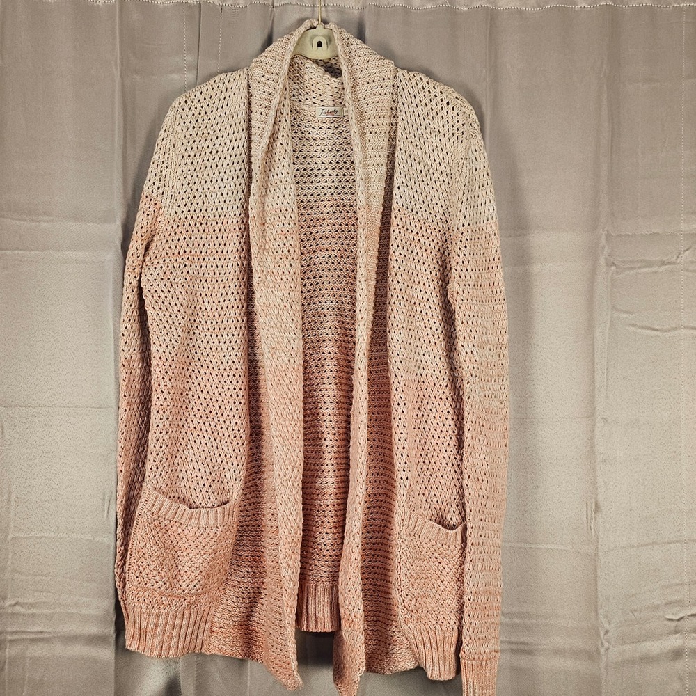 Faherty Womens Riley Ombre Pink Cashmere Blend Cardigan Sweater‎ XS